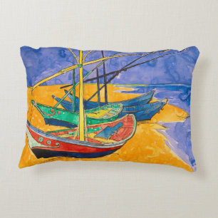 Van Gogh Boote Impressionismus Strand Zierkissen