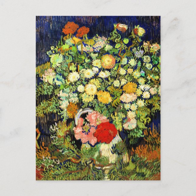 Van Gogh - Bouquet der Blume in einer Vase Postkarte (Vorderseite)