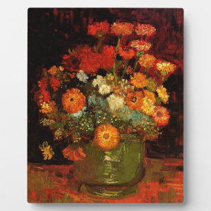 Van Gogh - Bowl mit Zinnias Fotoplatte
