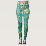 Van Gogh Bright Blue Green Floral Almond Tree Leggings<br><div class="desc">Dieser blühende Mandelbaum ist ein kunstvolles Ölgemälde eines Mandelbaumes in Blüte mit einem leuchtend grün-blauen Hintergrund. Es wurde von Vincent Willem van Gogh (1853-1890) gegründet. Es ist unsere Fine Art Series Nr. 113.</div>