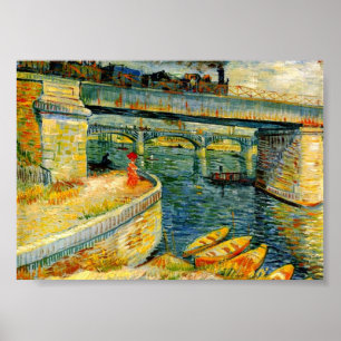 Van-Gogh-Brücken über die Seine bei Asrienes Poster