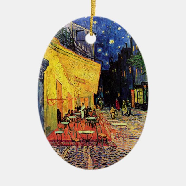 Van Gogh Cafe Terrace (F467) Fine Art Keramikornament (Vorne)