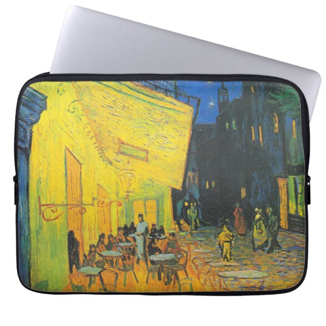 Van Gogh Cafe Terrace French Street Scene Laptopschutzhülle (Vorderseite)