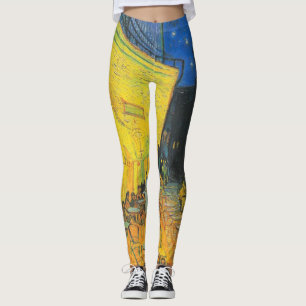 Van Gogh Cafe Terrace French Street Scene Leggings