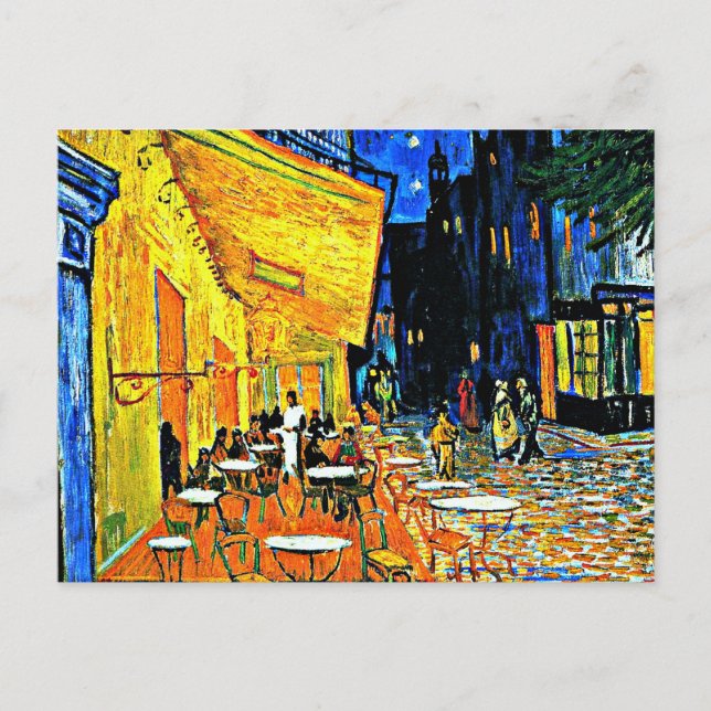 Van Gogh, Cafe Terrace, Place-du-forum, Postkarte (Vorderseite)