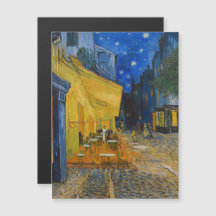 Van Gogh - Café Terrasse à la carte magnétique de