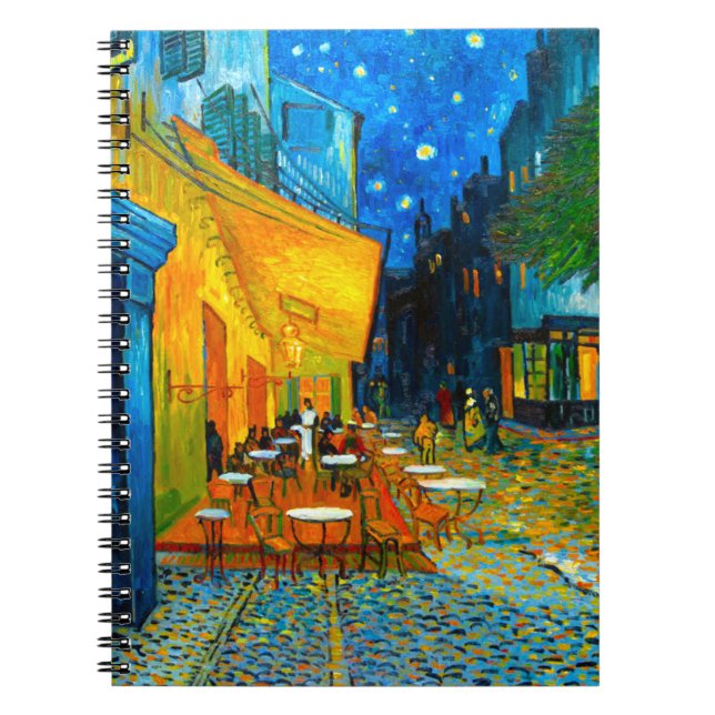 Van Gogh Café Terrasse am Abend Notizblock (Vorderseite)