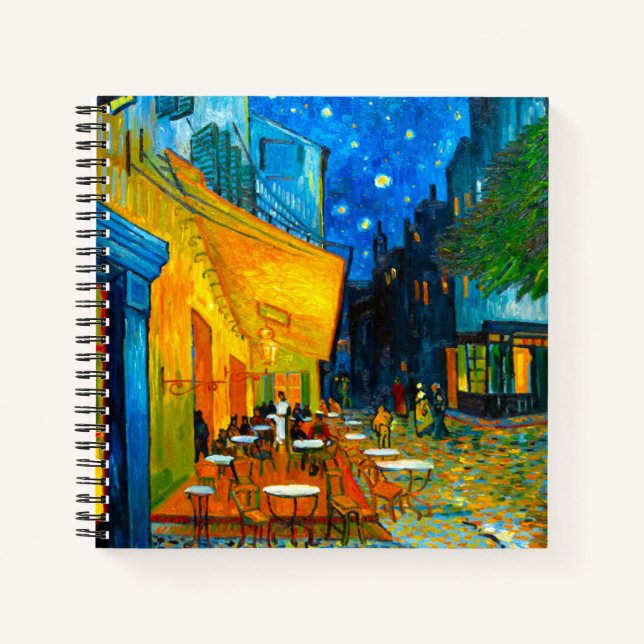Van Gogh Café Terrasse am Abend Notizbuch (Vorderseite)