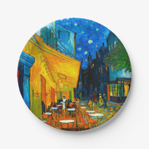 Van Gogh Café Terrasse am Abend Pappteller