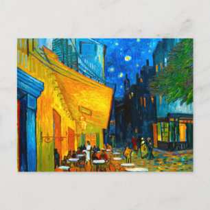 Van Gogh Café Terrasse am Abend Postkarte