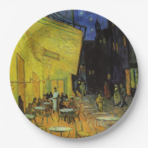 Van Gogh; Cafe Terrasse bei Nacht Pappteller