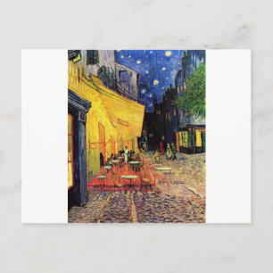 Van Gogh Cafe Terrasse bei Nacht Postkarte
