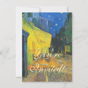 Van Gogh Cafe-Terrasse Französische Straßenszene Einladung