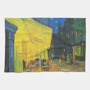 Van Gogh Cafe-Terrasse Französische Straßenszene Handtuch
