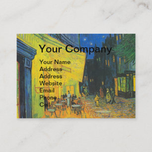Van Gogh Café-Terrasse Französische Straßenszene Visitenkarte