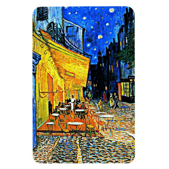 Van Gogh - Café Terrasse, Place-du-Forum, Arles Magnet (Vertikal)