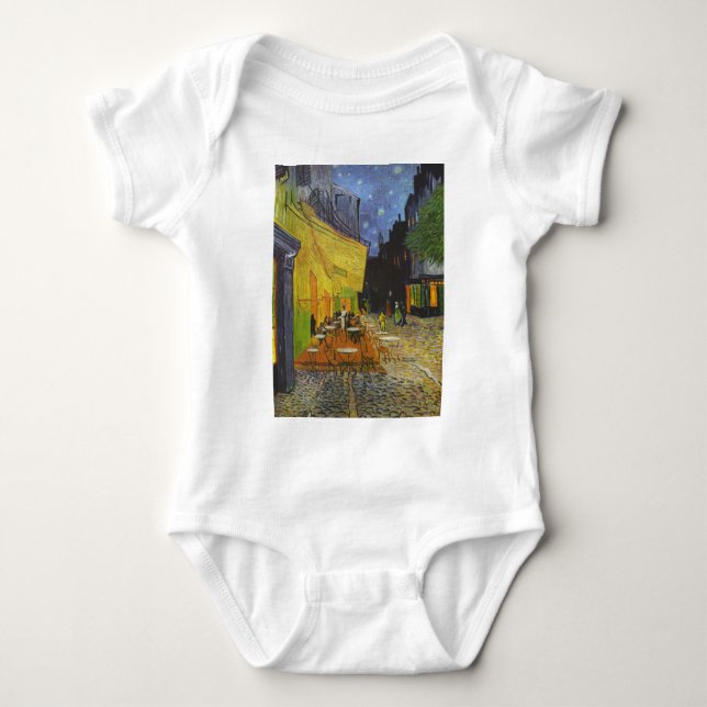 Van Gogh Cafe Terrasse Post-Impressionist Baby Strampler (Vorderseite)