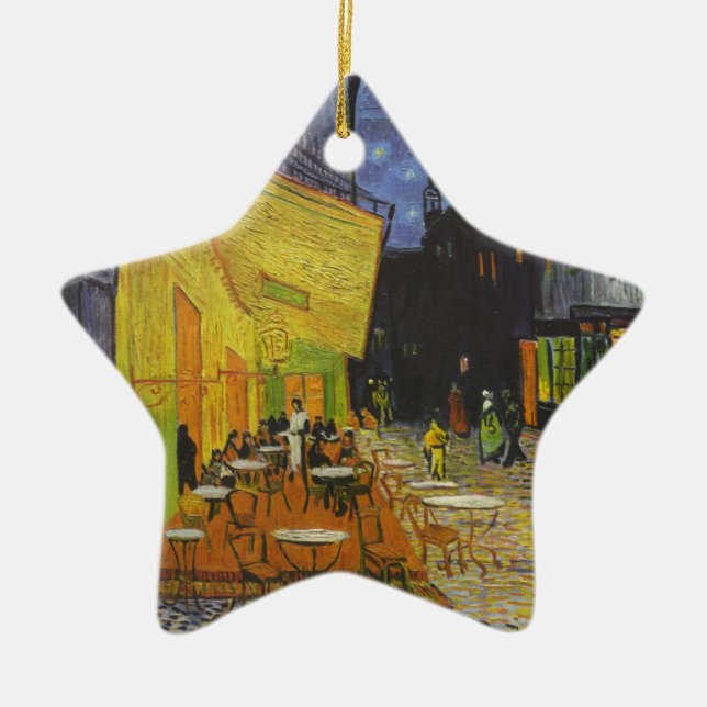 Van Gogh Cafe Terrasse Post-Impressionist Keramikornament (Vorne)