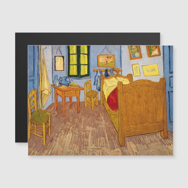 Van Gogh - Carte magnétique de la chambre de Vince (Devant / Derrière)