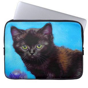 Van Gogh Cat und Blume Laptopschutzhülle