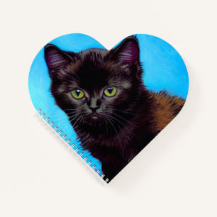 Van Gogh Cat und Blume Notizbuch