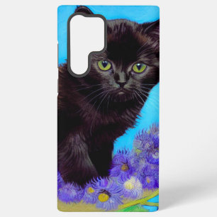 Van Gogh Cat und Blume Samsung Galaxy Hülle