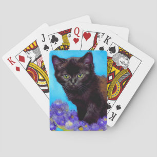 Van Gogh Cat und Blume Spielkarten
