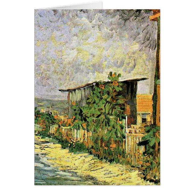 Van Gogh - Chemin Montmarte avec des tournesols, (Devant)
