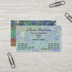 Van Gogh Classic Painting Irises Floral Botanical Visitenkarte