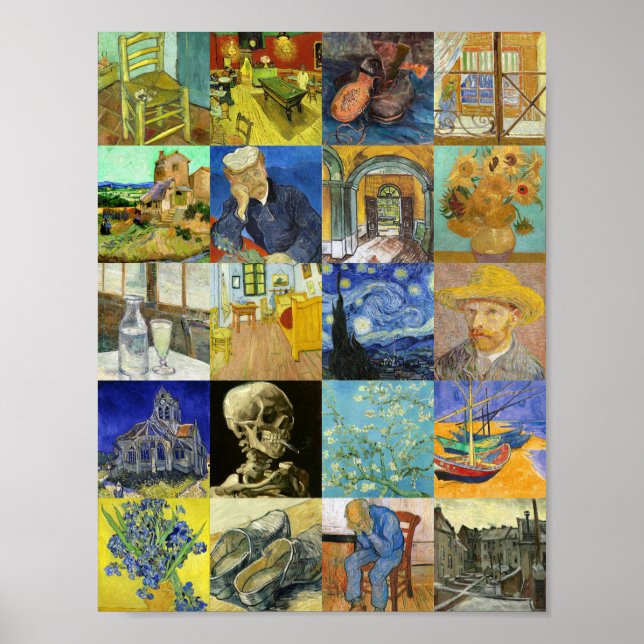 Van Gogh Collage Poster (Vorne)