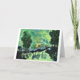 Van Gogh-comme la carte de note de paysage