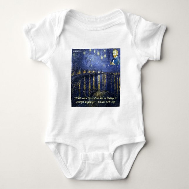 Van Gogh Courage Zitat Baby Strampler (Vorderseite)