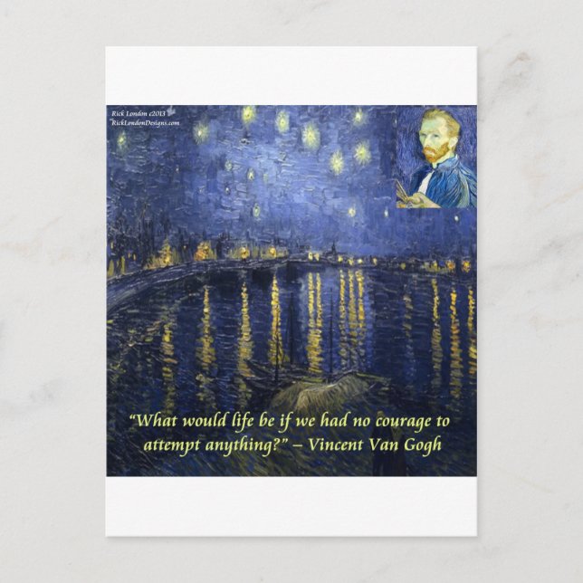 Van Gogh Courage Zitat Postkarte (Vorderseite)