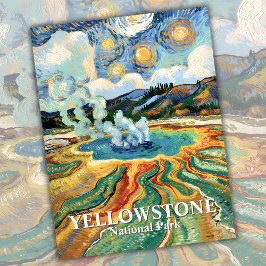 Van Gogh Custom Yellowstone National Park Travel Postkarte