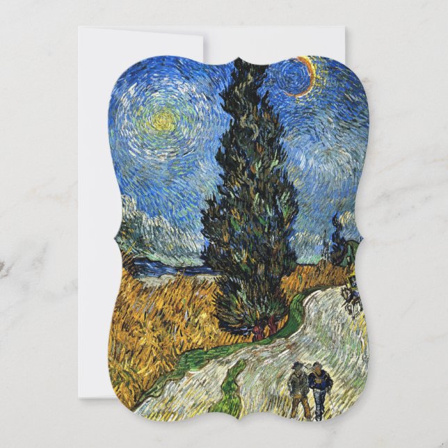 Van Gogh - Cypress gegen einen Starry Sky Karte (Vorderseite)