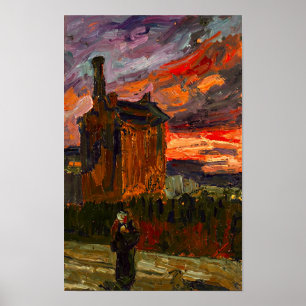 Van Gogh Dämmerung vor dem Sturm Montmartre Poster
