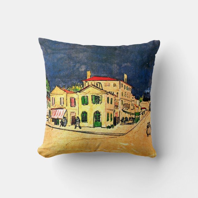 Van Gogh - Das Gelbe Haus Kissen (Vorderseite)