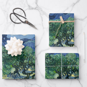 Van Gogh Das Olive Trees Landschaftsbild Geschenkpapier Set