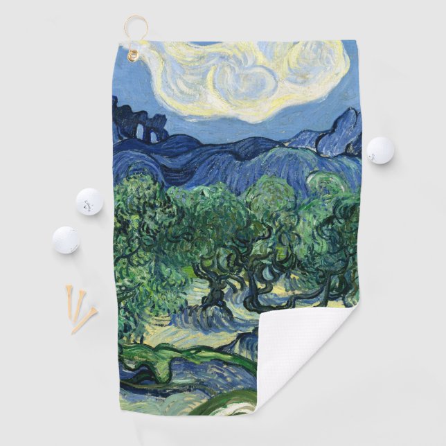 Van Gogh Das Olive Trees Landschaftsbild Golfhandtuch (Insitu)