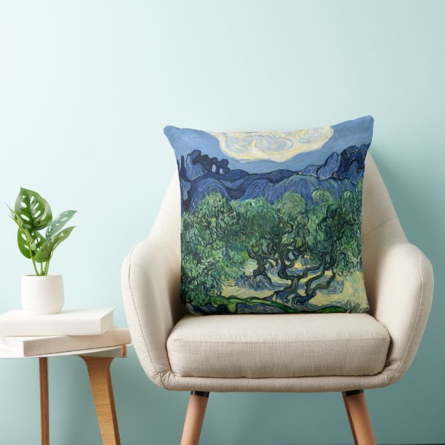 Van Gogh Das Olive Trees Landschaftsbild Kissen (Stuhl )