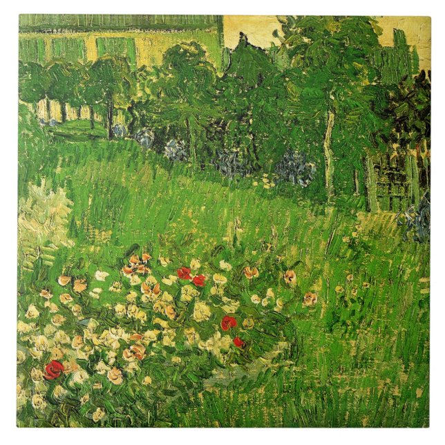 Van Gogh - Daubignys Garten, Fliese (Vorderseite)