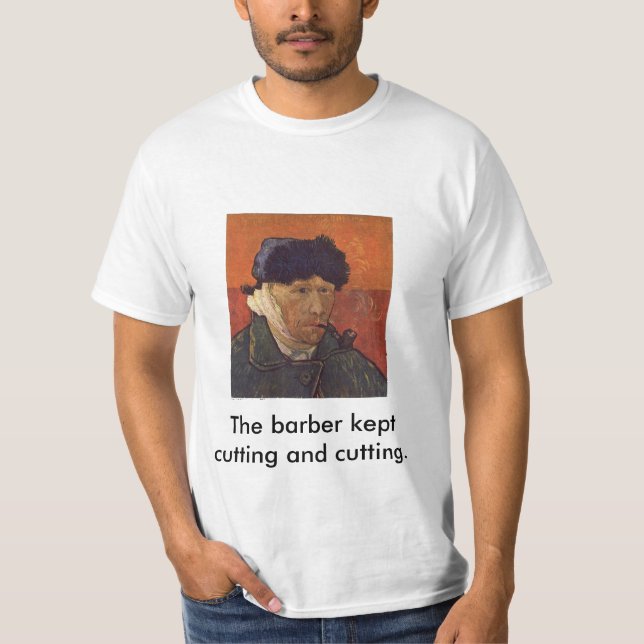 Van Gogh, der Friseur behielt Ausschnitt und T-Shirt (Vorderseite)