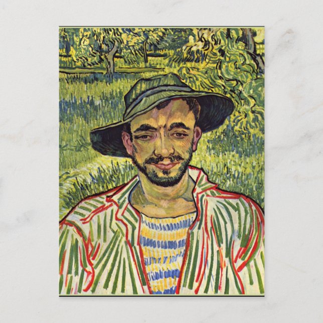 Van Gogh - Der Gärtner (auch Junger Bauer) Postkarte (Vorderseite)