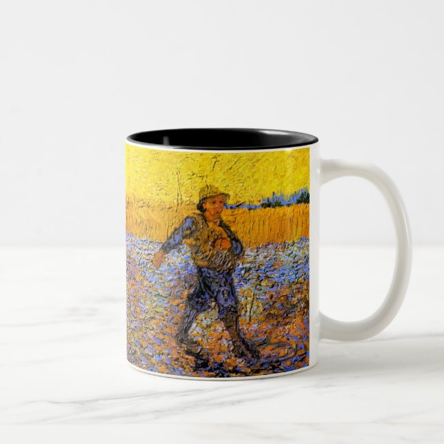 Van Gogh: Der Sower Zweifarbige Tasse (Rechts)