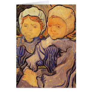 Van Gogh, Deux Enfants, Art Impressionniste Vintag