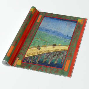 Van Gogh Die Brücke im Regen nach Hiroshige Geschenkpapier