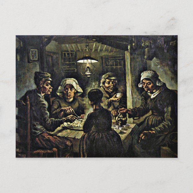 Van Gogh - Die Kartoffelfresser Postkarte (Vorderseite)