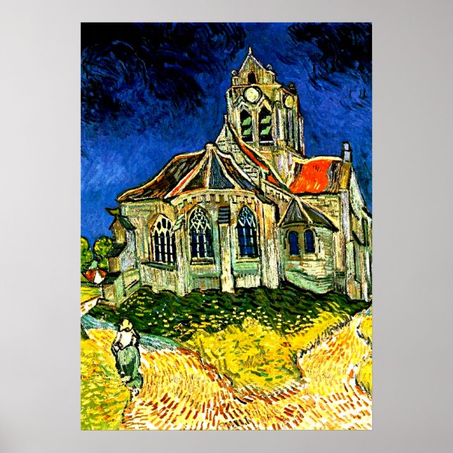 Van Gogh - Die Kirche in Arles Poster (Vorne)