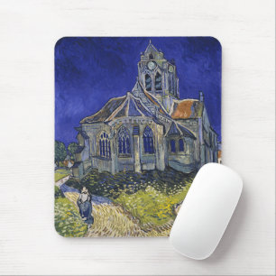 Van Gogh Die Kirche in Auvers Blauer Himmel Kunst Mousepad