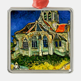Van Gogh - Die Kirche in Auvers, Ornament Aus Metall